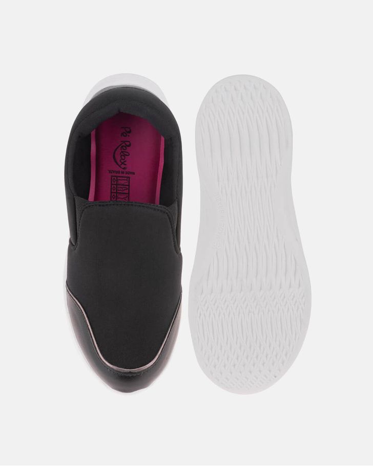 Slip On para Joanete Violeta - Preto