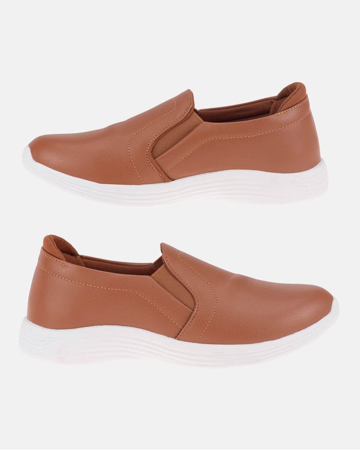 Slip On Ortopédico Violeta - Caramelo
