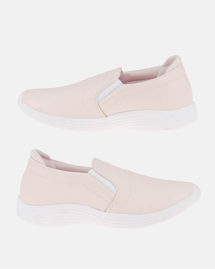 Slip On Ortopédico Violeta - Off White