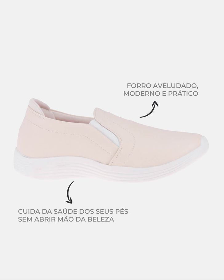 Slip On Ortopédico Violeta - Off White