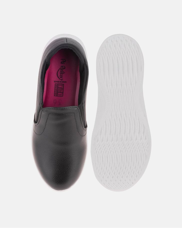 Slip On Ortopédico Violeta - Preto