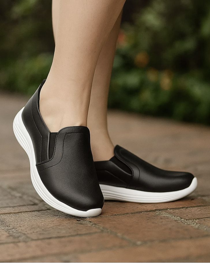 Slip On Ortopédico Violeta - Preto