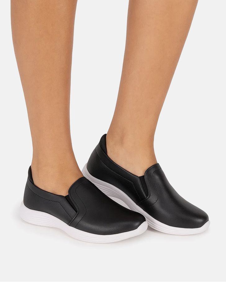 Slip On Ortopédico Violeta - Preto