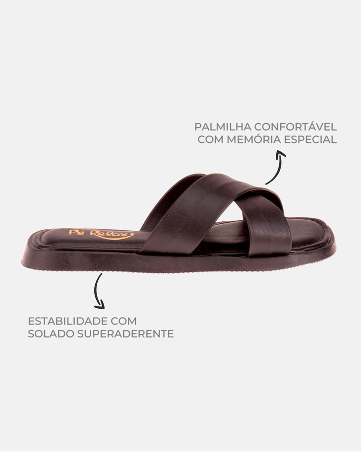 Tamanco Rasteirinha Alisso - Preto