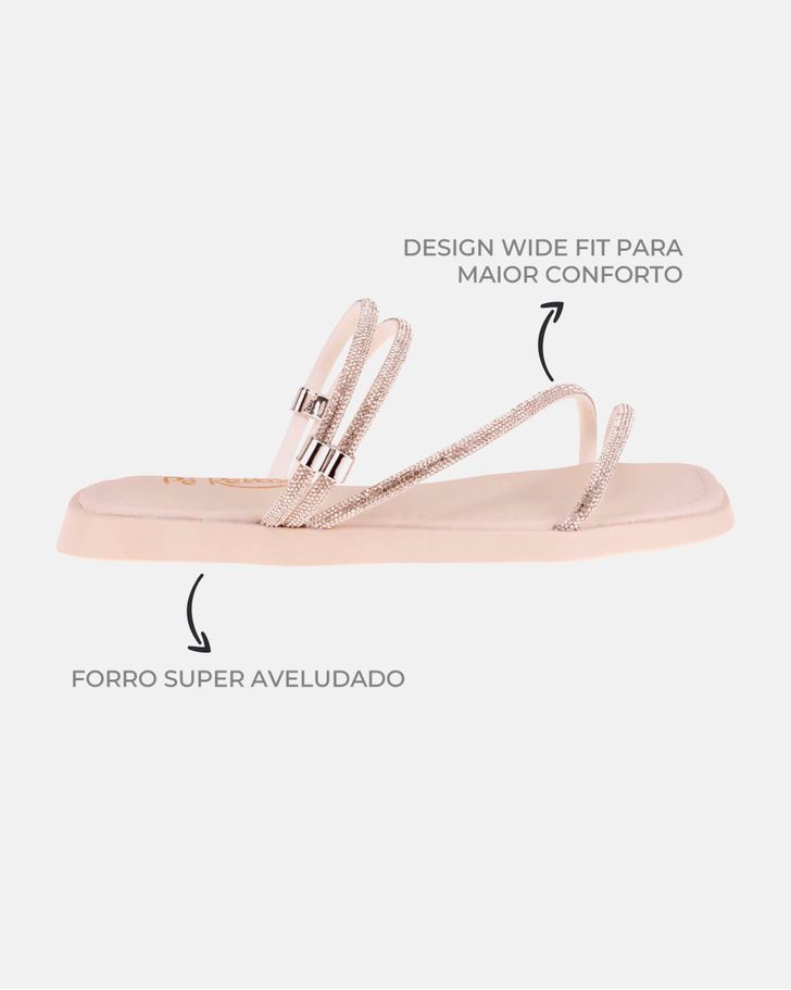 Rasteirinha Papete Alisso - Off White