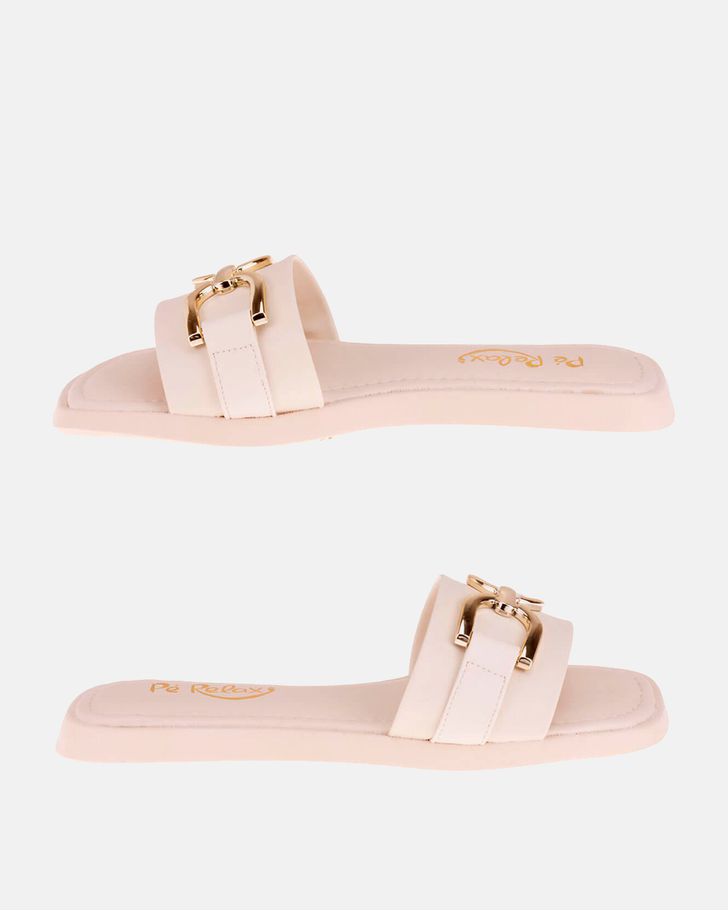 Tamanco Rasteirinha Alisso - Off White
