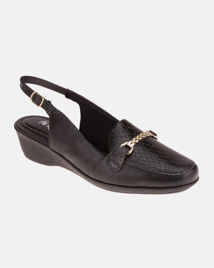 Slingback Mule Lírio - Preto