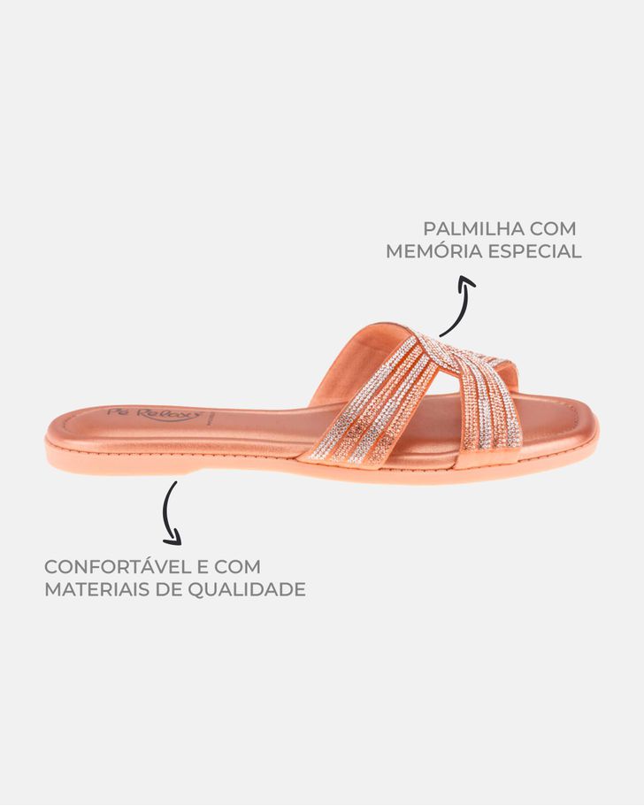 Rasteirinha Ultra Confortável Amarílis - Ouro Rosado