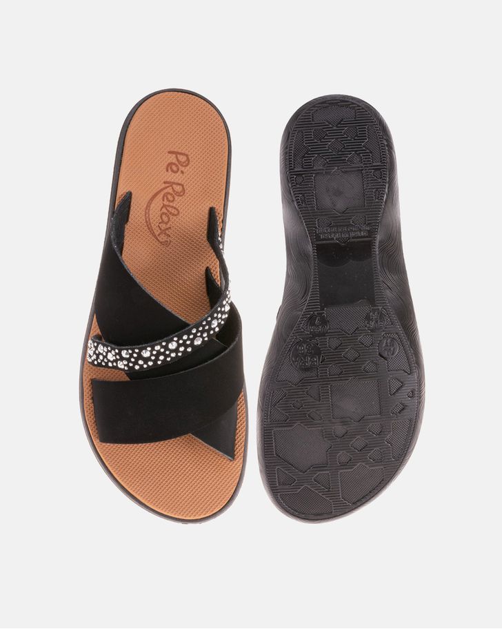 Tamanco Cravo - Preto / Silver