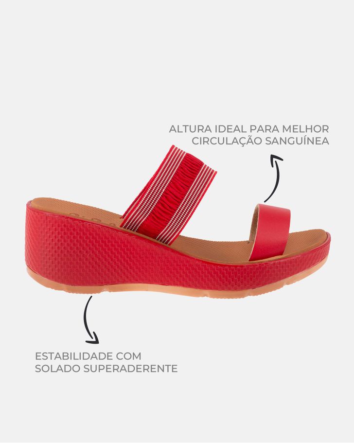 Tamanco Celósia - Vermelho