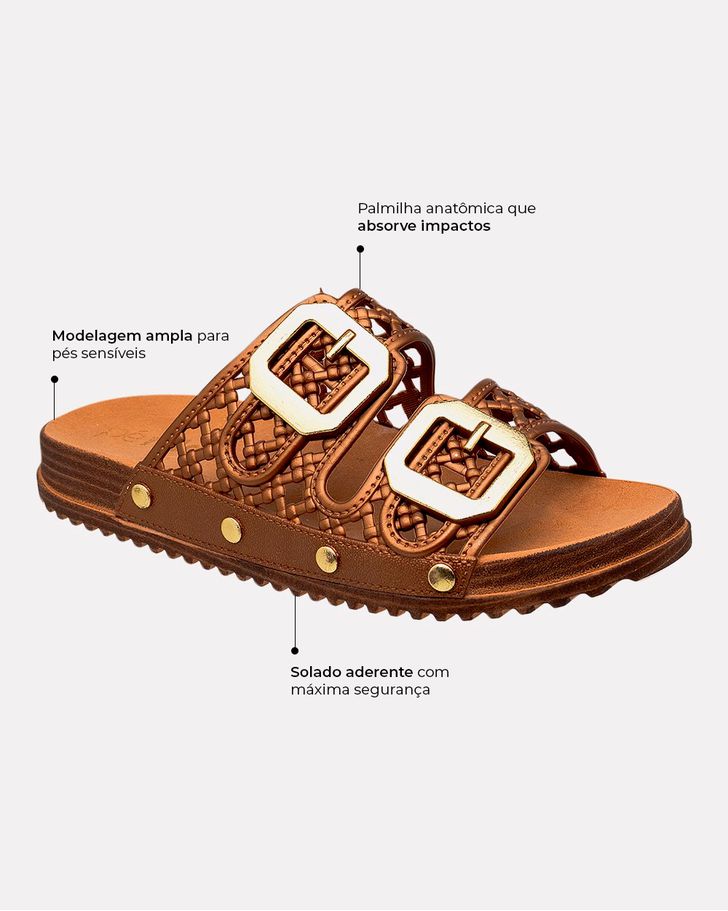 Tamanco Ipomeia - Bronze / Caramelo / Brown