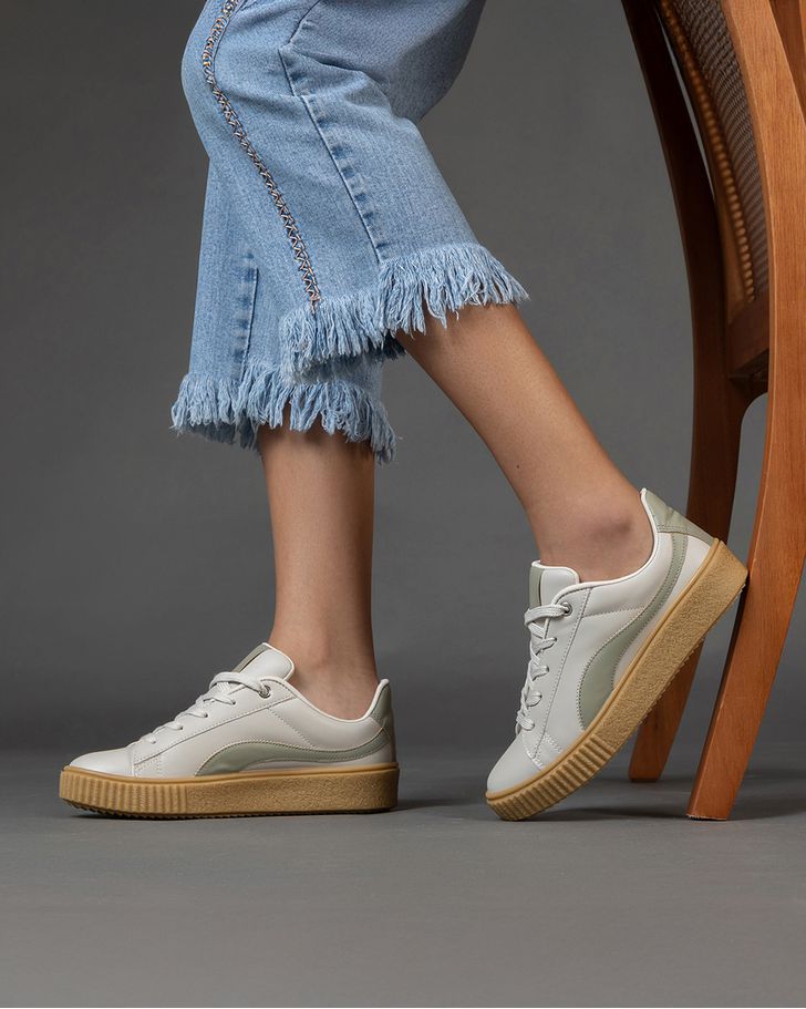 Tênis Flatform Calêndula - Niquel - Mate