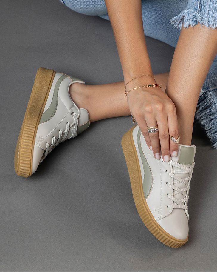 Tênis Flatform Calêndula - Niquel - Mate