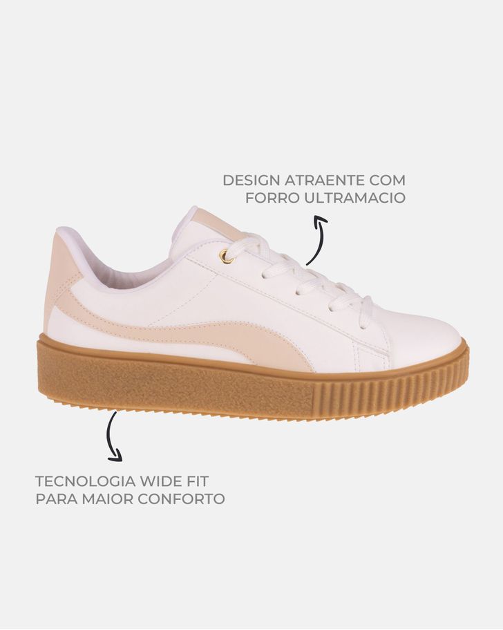 Tênis Flatform Calêndula - Branco