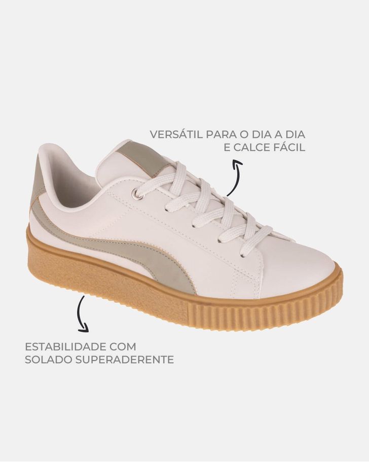 Tênis Flatform Calêndula - Niquel - Mate
