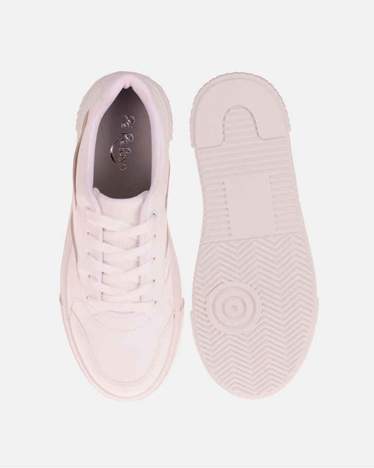 Tênis Flatform Lobélia - Branco / Níquel