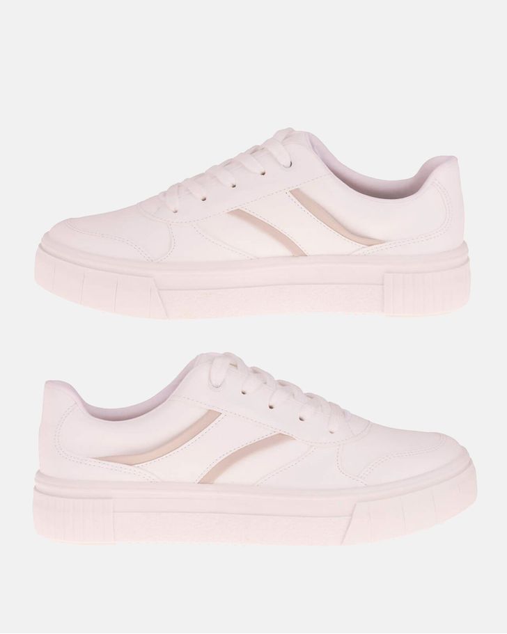 Tênis Flatform Lobélia - Branco / Níquel