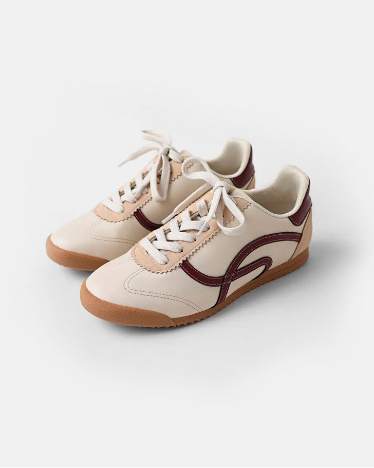 Tênis Casual Retrô Aster - Off White / Vinho