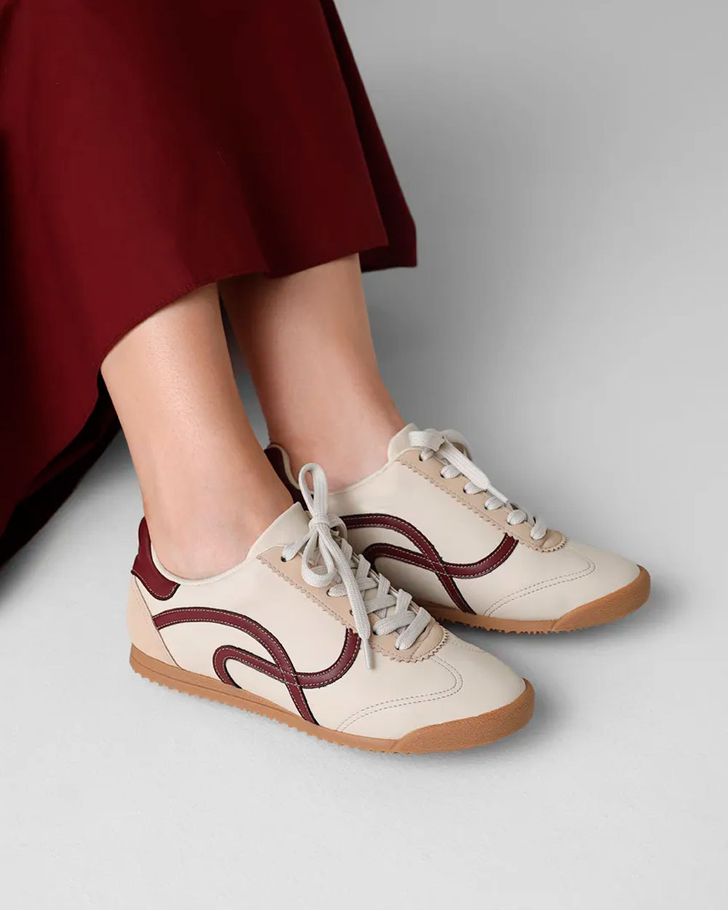 Tênis Casual Retrô Aster - Off White / Vinho
