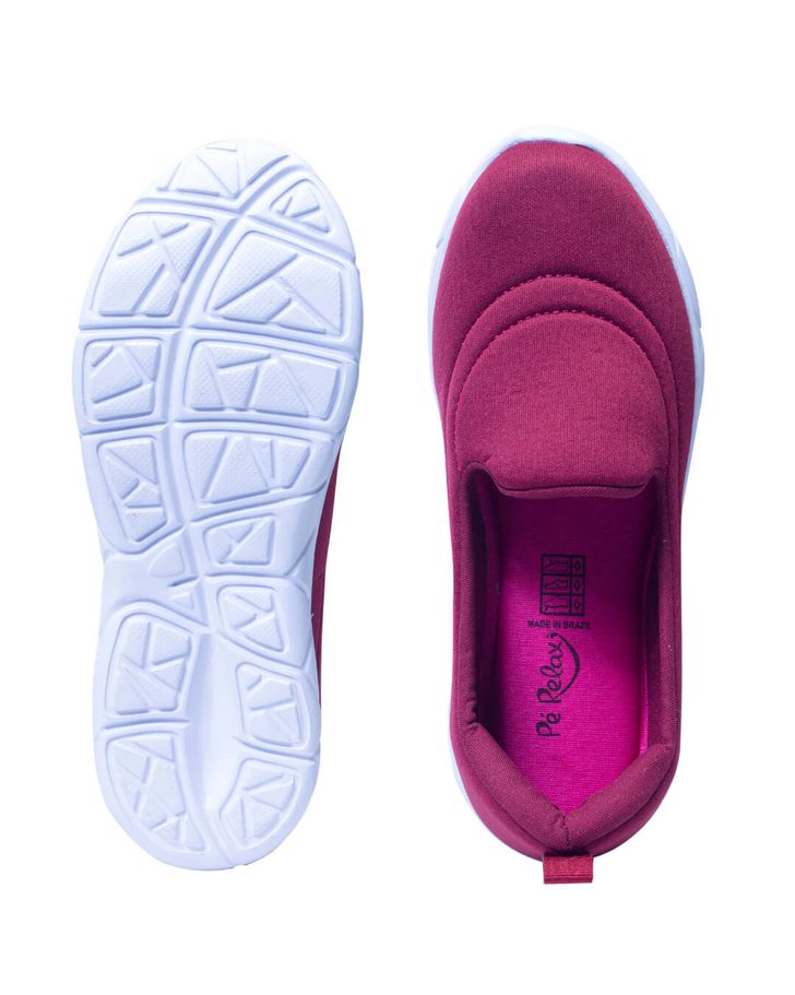 Tênis Slip On Ultra Leve Amaranto - Bordô