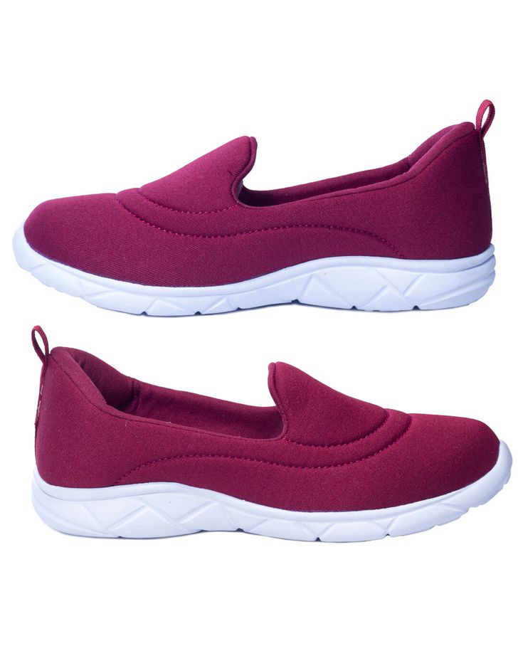 Tênis Slip On Ultra Leve Amaranto - Bordô