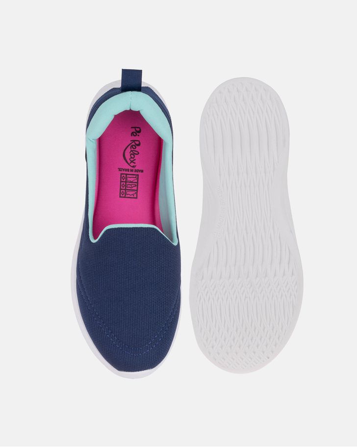 Slip On Begônia - Marinho / Verde Água