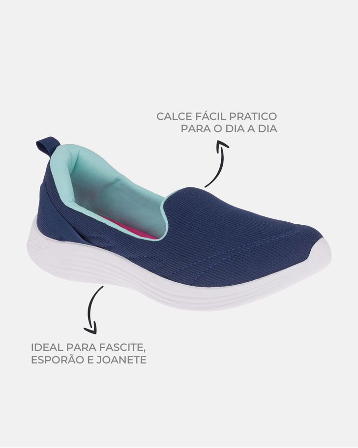 Slip On Begônia - Marinho / Verde Água