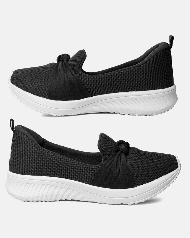 Tênis Slip On Girassol - Preto / Sola Branca