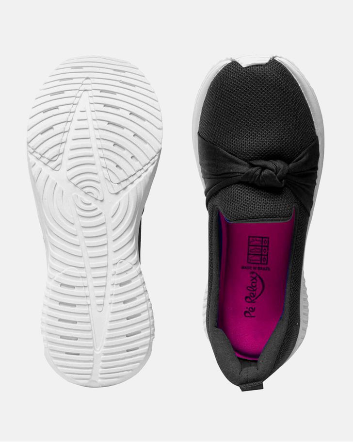 Tênis Slip On Girassol - Preto / Sola Branca