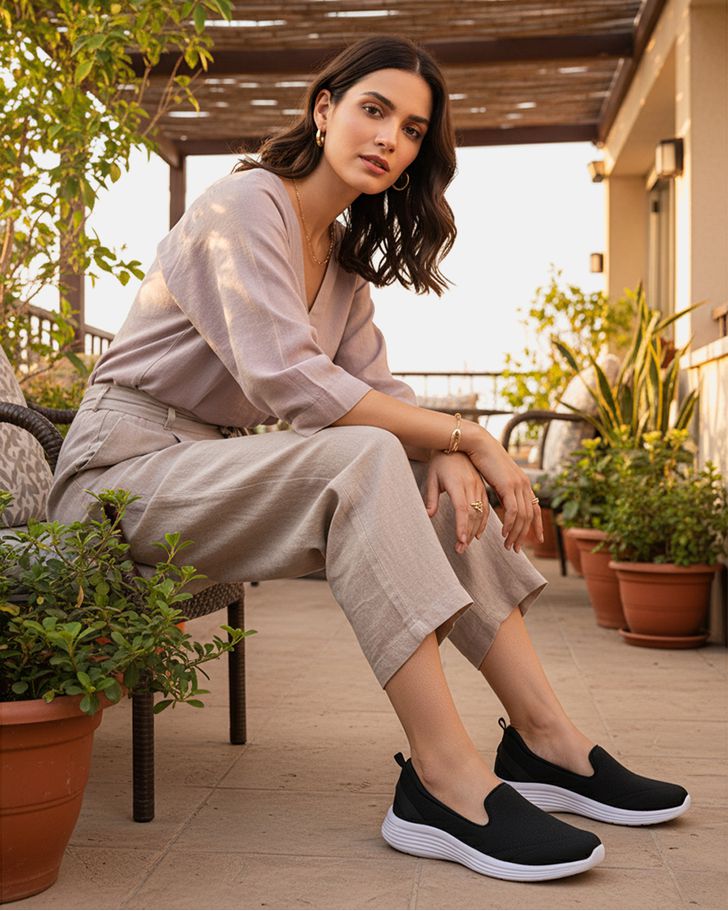 Slip On Begônia - Preto