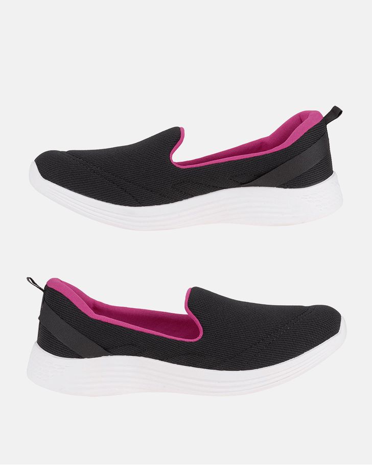 Slip On Begônia - Preto / Fucsia