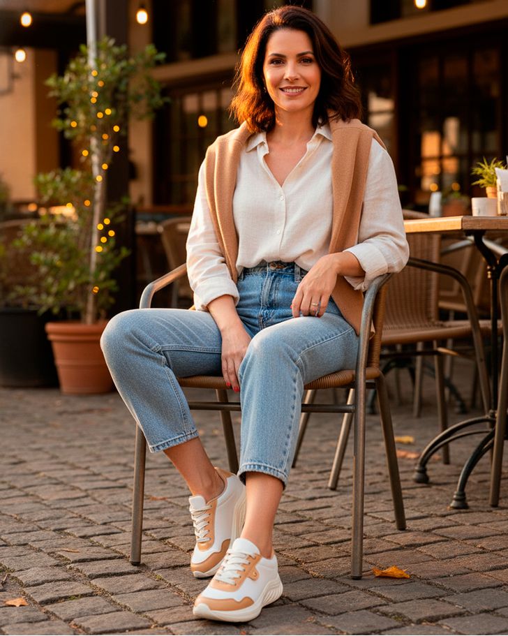 Tênis Ortopédico Maricá - Off White / Caramelo