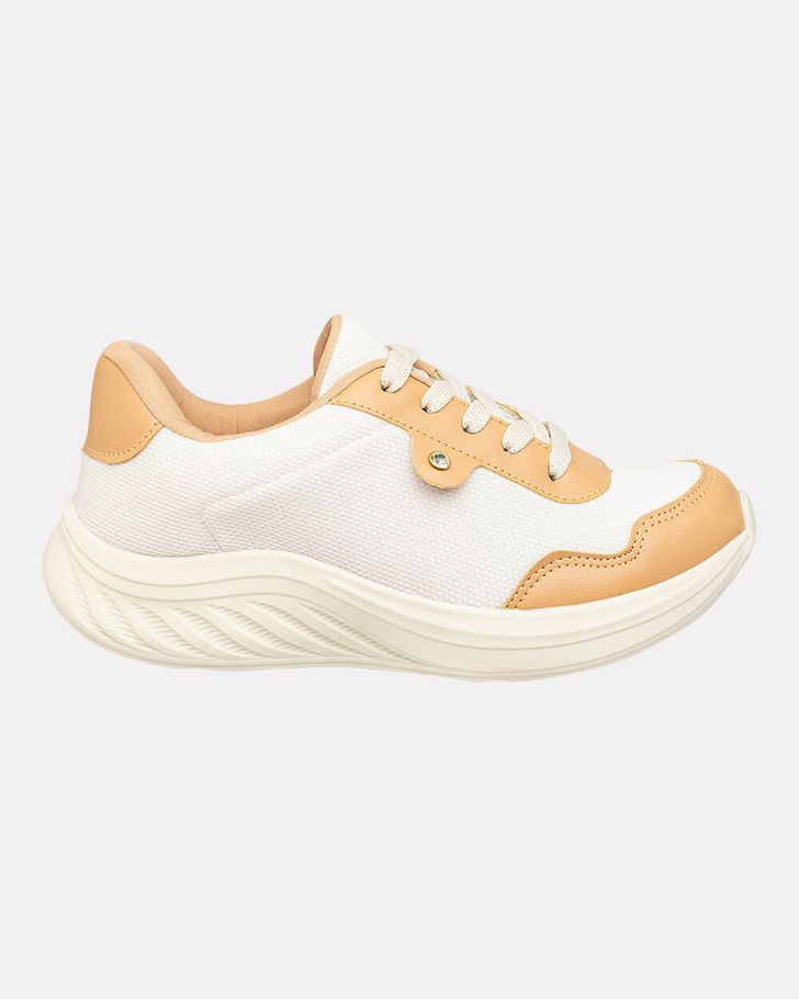 Tênis Maricá - Off White / Caramelo