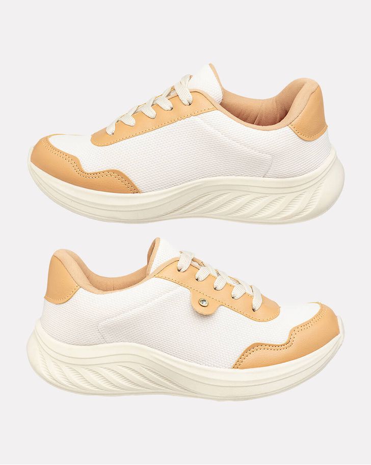 Tênis Maricá - Off White / Caramelo