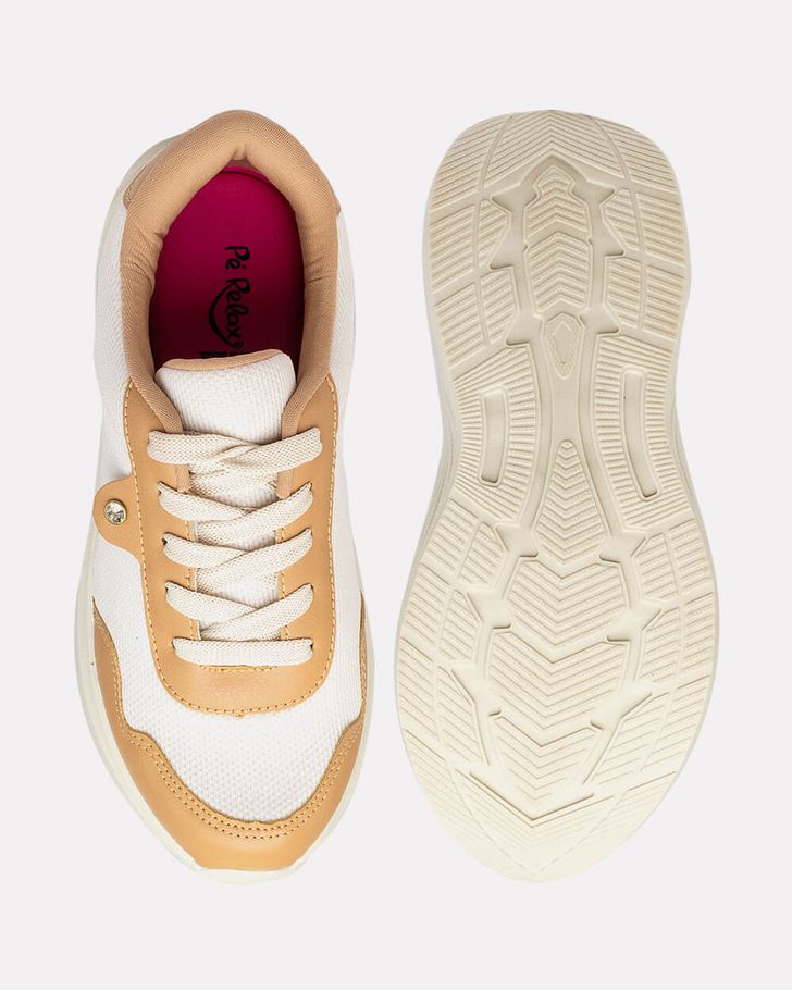 Tênis Maricá - Off White / Caramelo