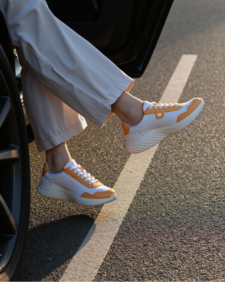 Tênis Ortopédico Maricá - Off White / Caramelo