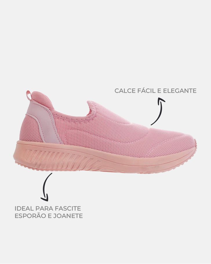 Tênis para Caminhar Girassol - Rosê