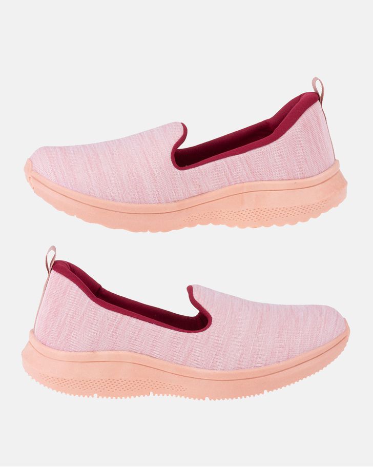 Slip On Peônia - Rosê / Bordo