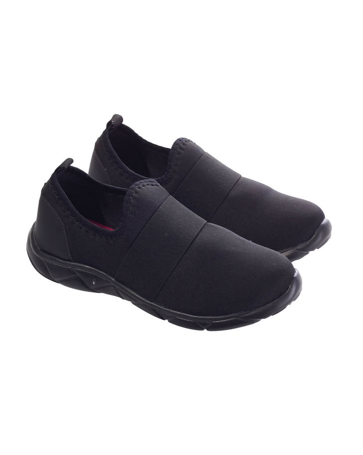 Slip On Ultra Leve Amaranto - Preto / Sola Preta