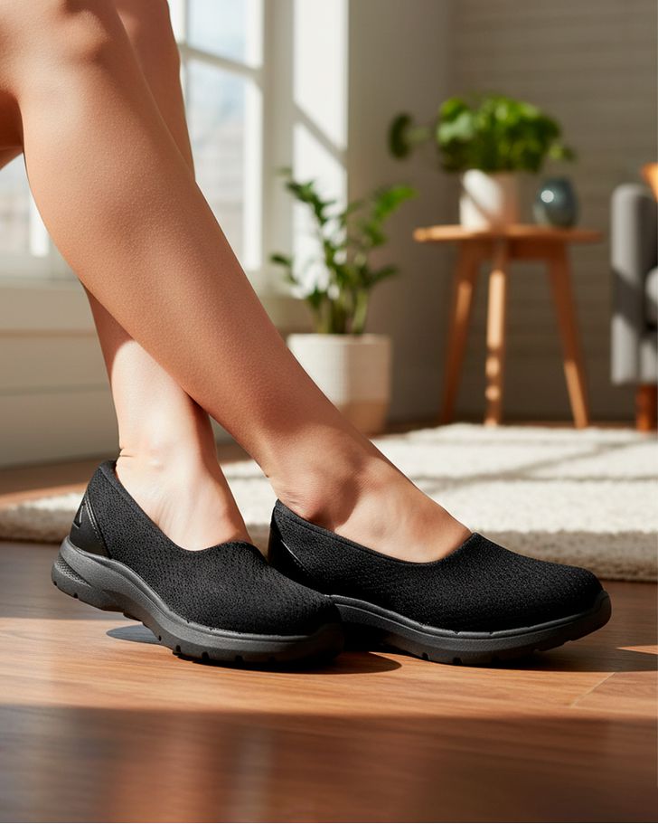 Slip On Amaranto - Preto / Sola Preta