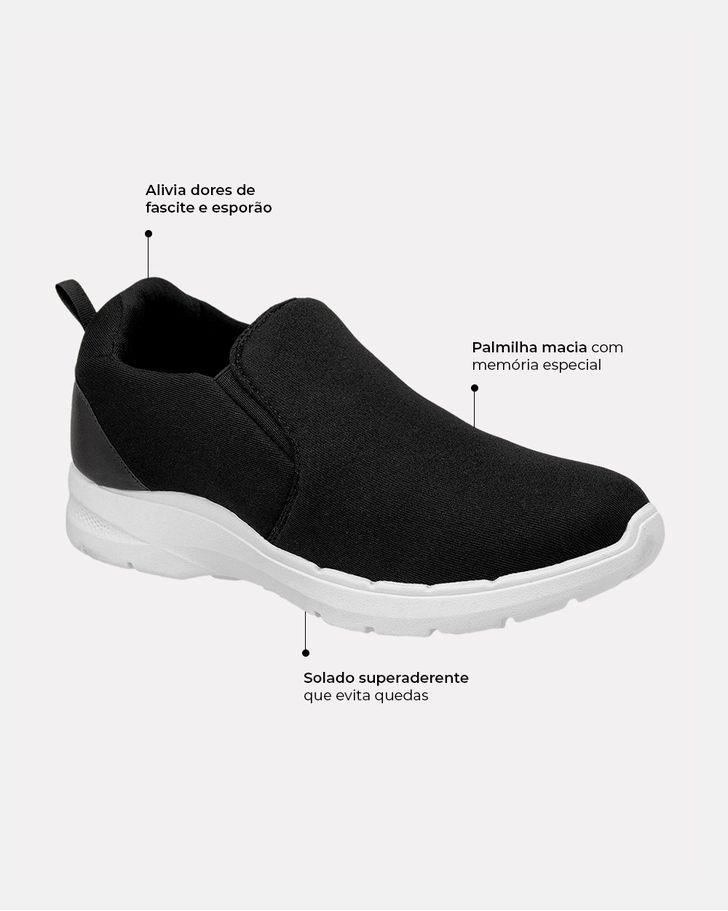 Slip On Feminino Aroeira - Preto