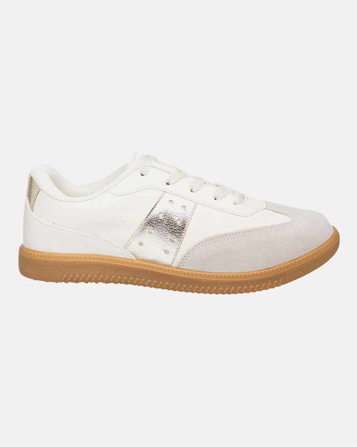 Tênis Samba Torênia - Off White / Ouro