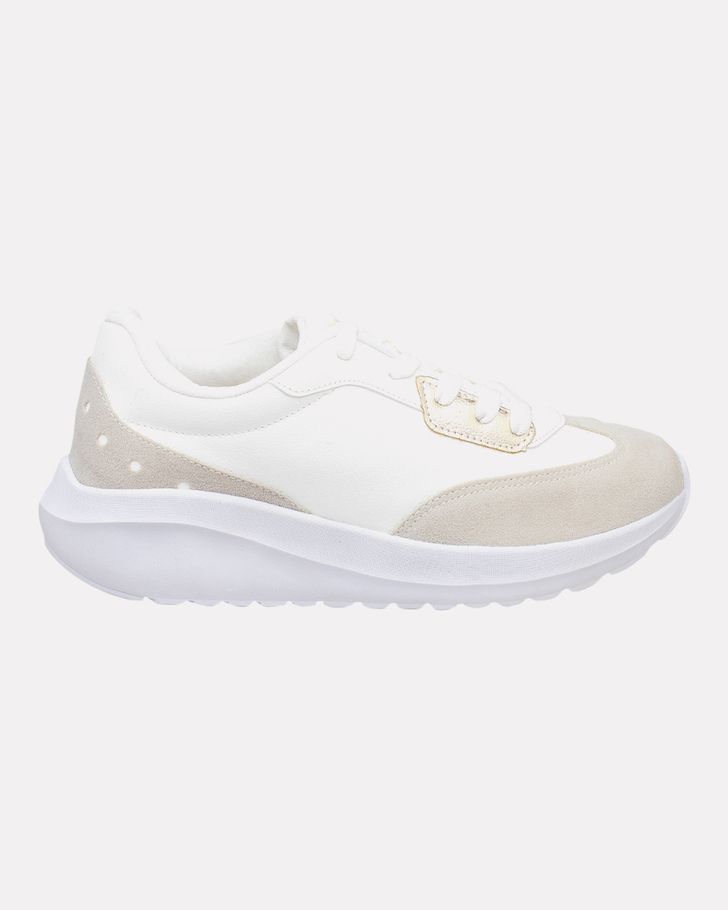 Sneaker Ortopédico Bromélia - Branco / Niquel
