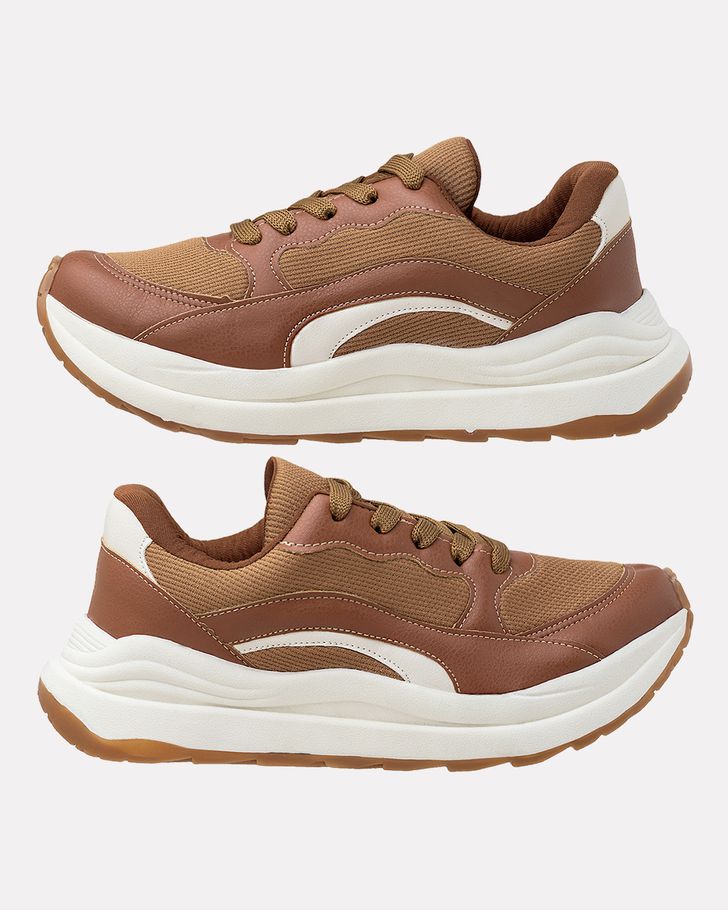 Tênis Ortopédico Girassol - Caramelo / Off White