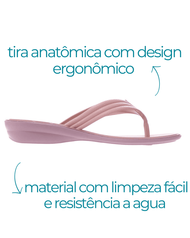 Chinelo Flat Orquídea - Rosa Mac