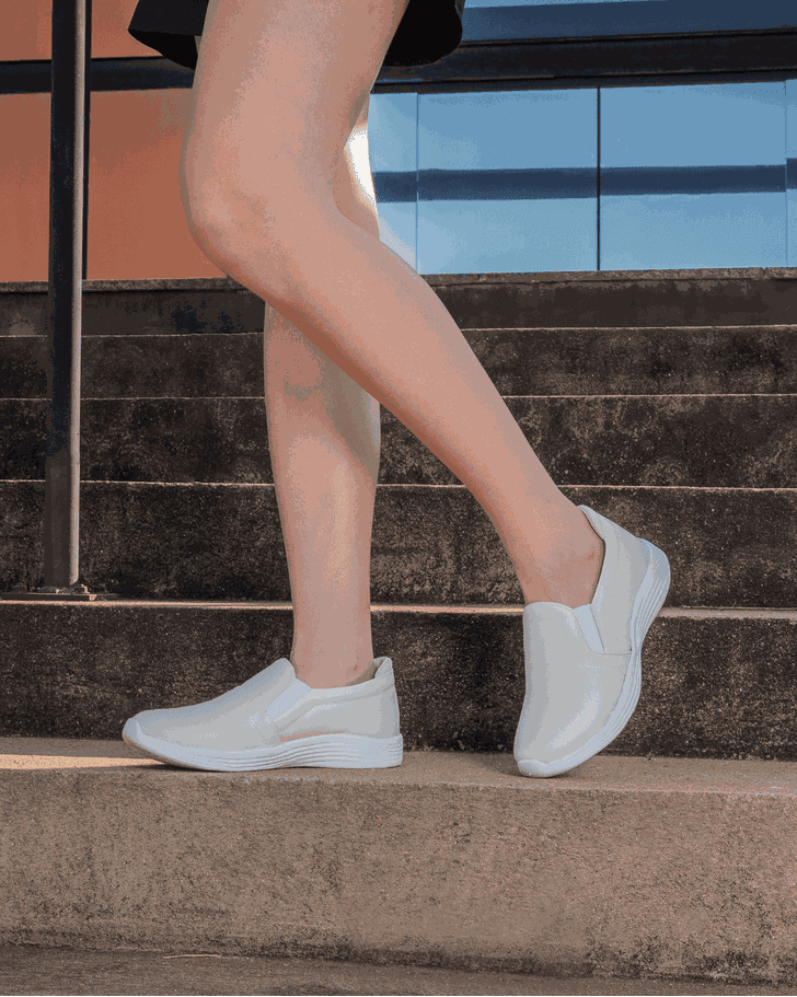 Slip On Ortopédico Violeta - Off White