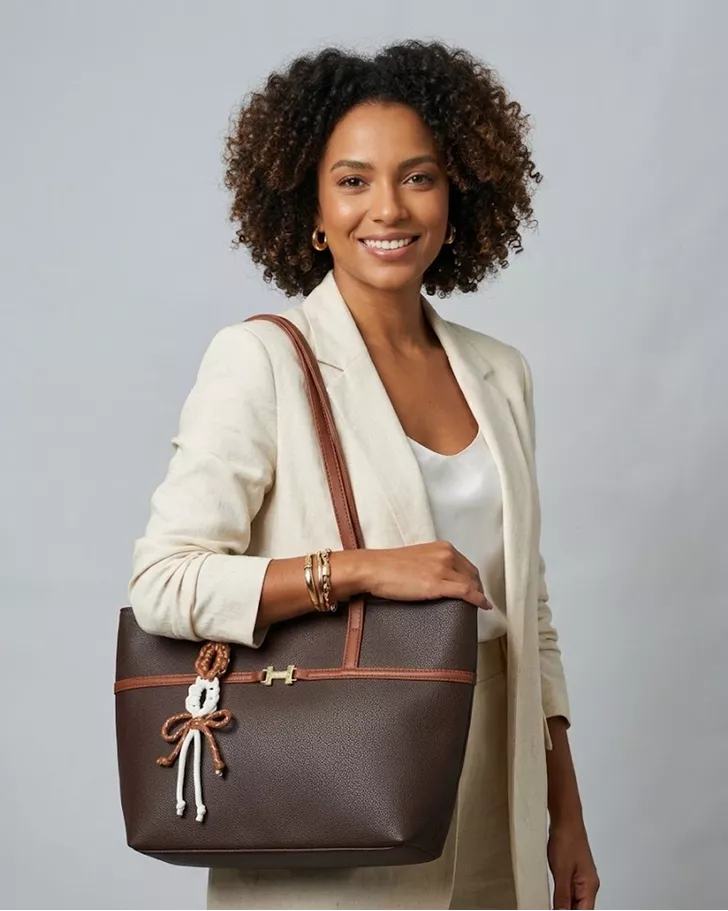 Bolsa Trançada Hanna - Café