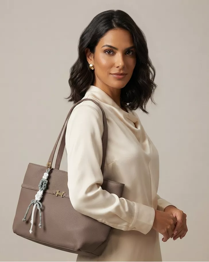 Bolsa Trançada Hanna - Caqui
