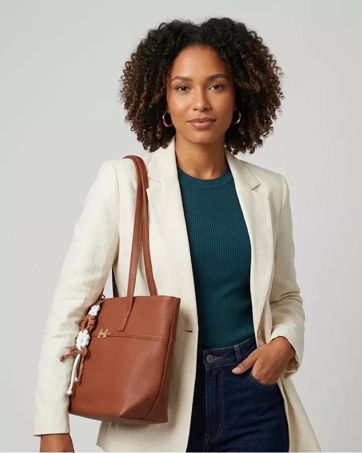 Bolsa Trançada Hanna - Marrom