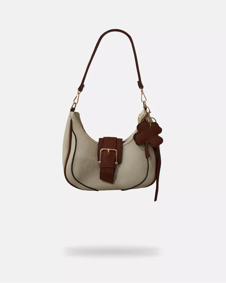 Bolsa Bolsa Meia-Lua Transversal Melissa - Cream